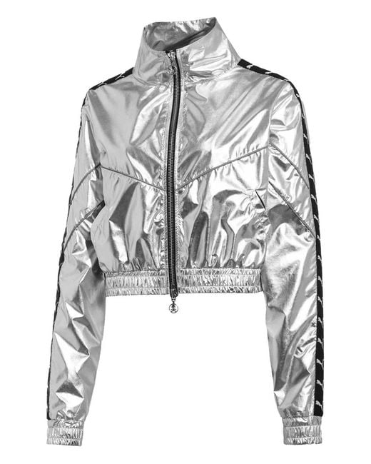 PUMA Metallic Cropped Zip T-Shirt