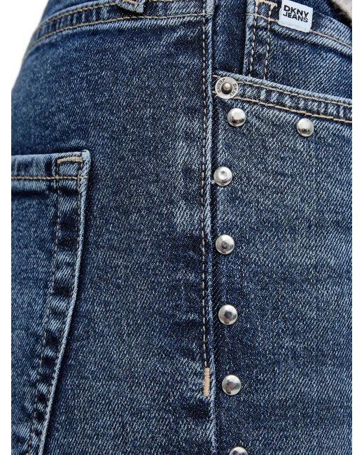 DKNY Blue Studded-Detail Jeans
