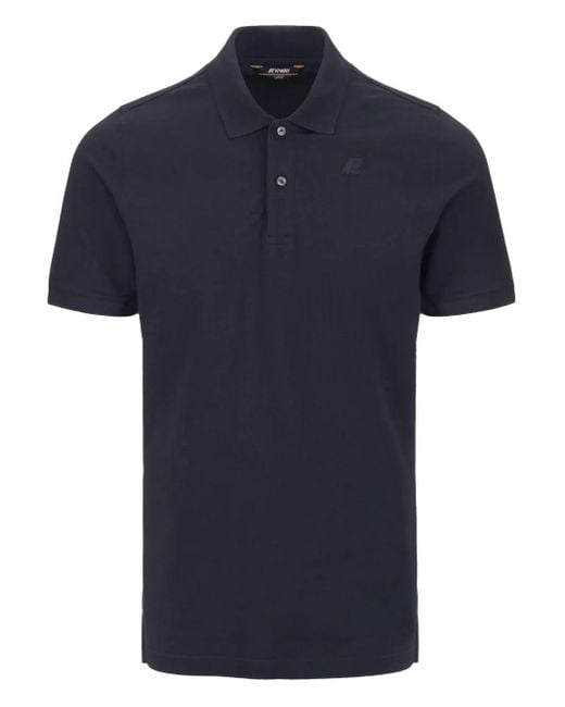 K-Way Blue Amedee Logo-Appliqué Polo Shirt for men