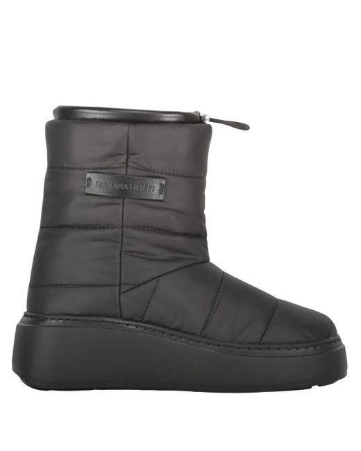 Fabiana Filippi Black Quilted Ankle Boots
