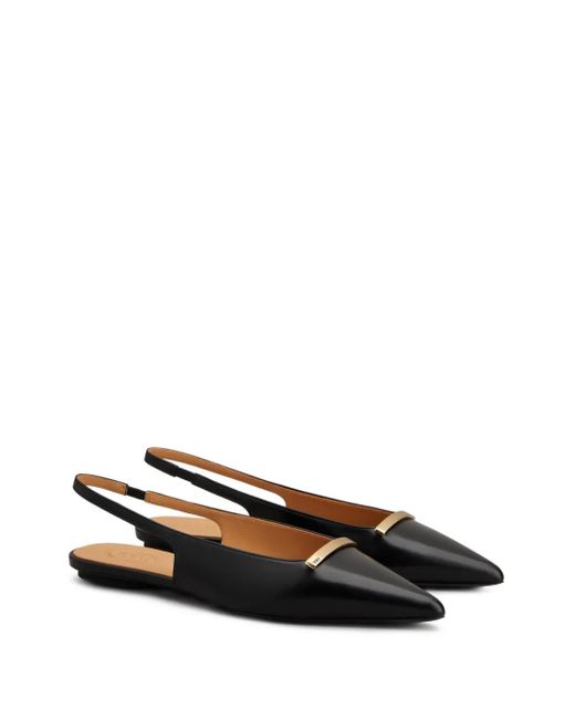 Tod's Black Leather Flat Pumps