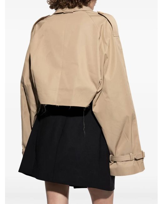 Vetements Natural Cropped Trench Jacket