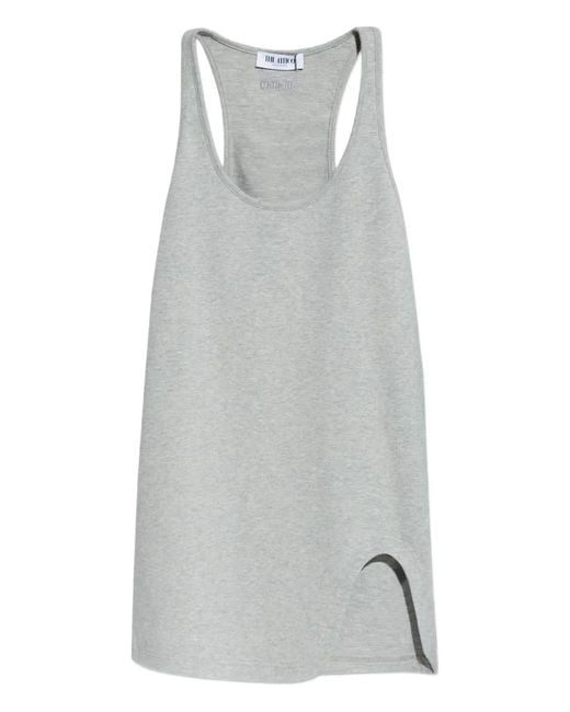 The Attico Gray Mini Sleeveless Dress