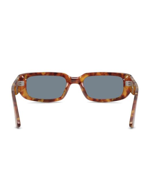 Persol Blue Tortoiseshell-Effect Rectangle-Frame Sunglasses
