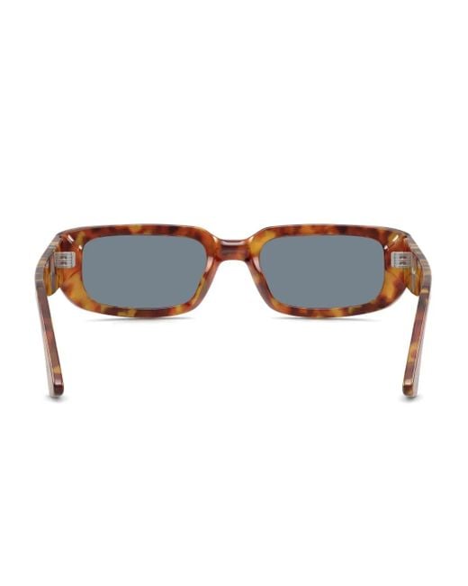 Persol Blue Tortoiseshell Rectangle Sunglasses