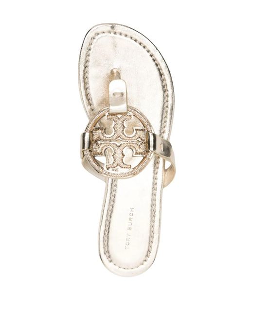 Tory Burch White Miller Pave Slipper Shoes