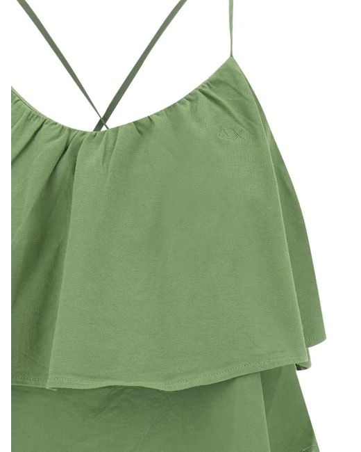 Sun 68 ラッフル タンクトップ Green