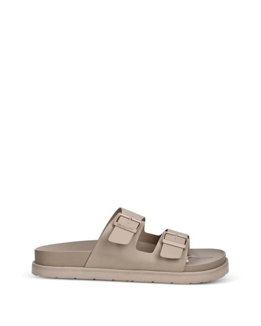 Gant White Buckle-Fastening Double-Strap Slides for men