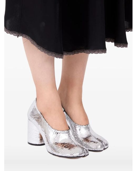 Maison Margiela White Tabi Broken Morror High Pumps