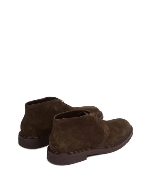 Henderson Brown Lace-Up Suede Boots for men