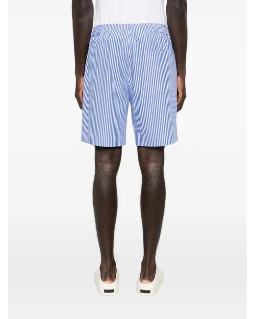 Short Rayé À Patch Logo MSGM pour homme en coloris Blue