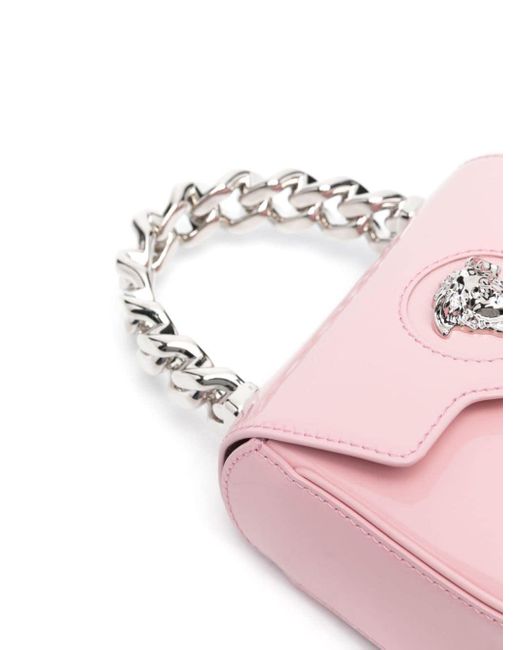 Versace Pink La Medusa Patent Mini Bag