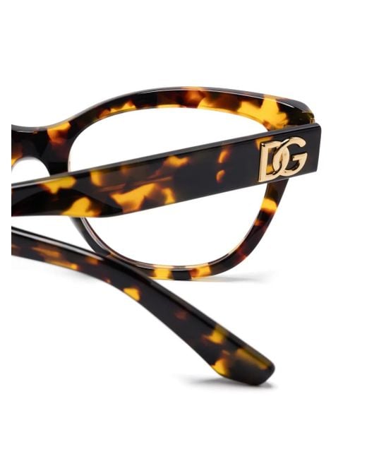 Dolce & Gabbana Brown Tortoiseshell-Effect Glasses
