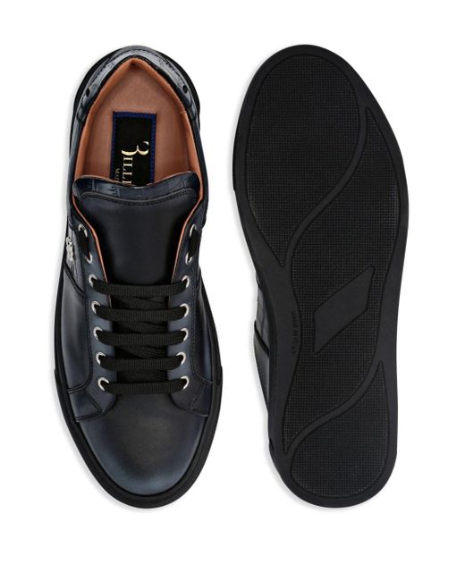 Billionaire Black Crocodile-embossed Leather Sneakers for men