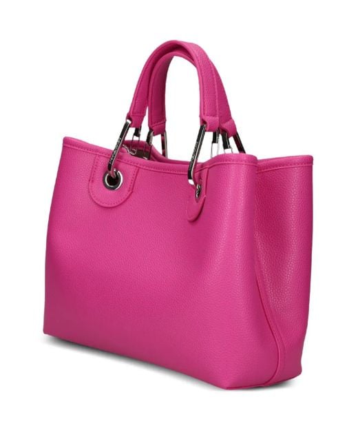 Emporio Armani Pink Small Myea Double-Handle Tote Bag