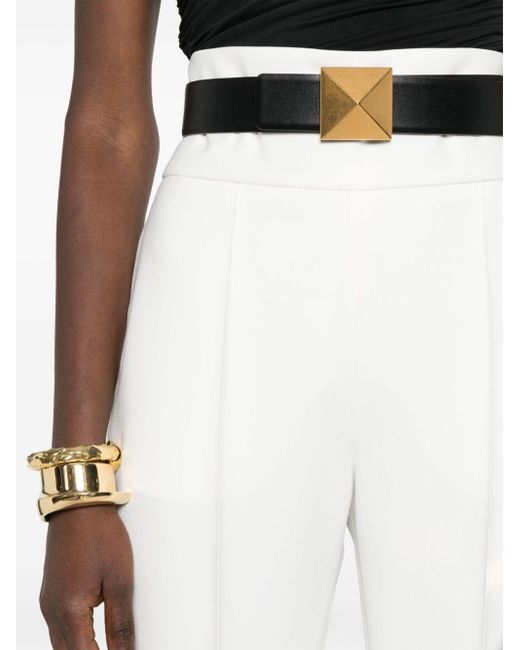 Alexandre Vauthier White Slim-fit Crepe Trousers