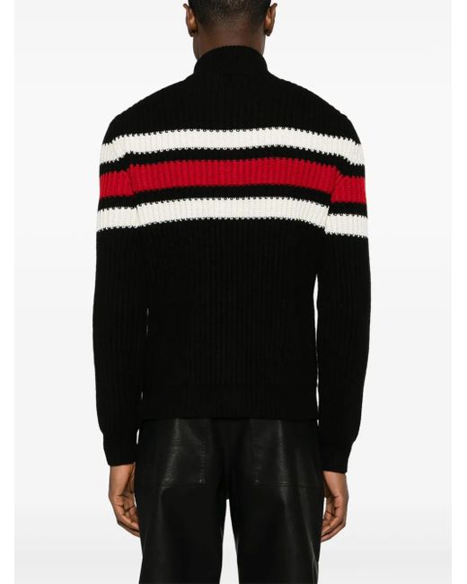 Cárdigan con logo en jacquard Prada de hombre de color Black