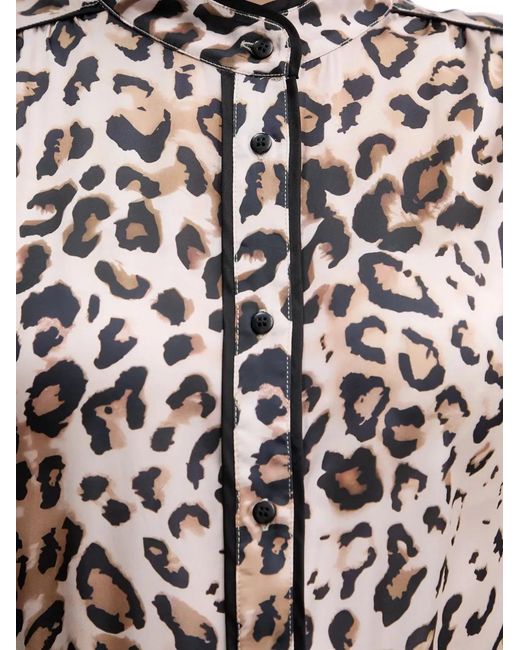 Fracomina Natural Animal-Print Blouse