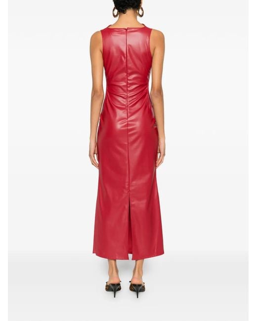 COWBOYS OF HABIT Red Marnie Cut-Out Midi Dress