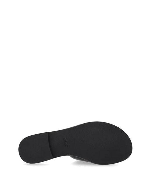 Frau Black Crossover-Strap Buckled Sandals