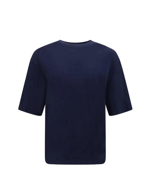 Loro Piana Blue Tremezzo Cotton T-Shirt for men