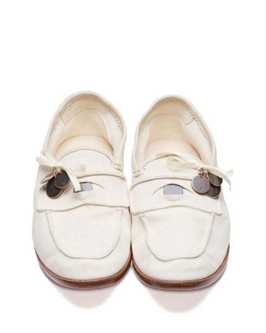 Suicoke コイントリム ローファー White