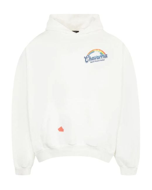 Willy Chavarria White Clean & Fresh Willy Hooligan Hoodie for men