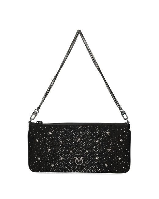 Pinko Black Horizontal Flat Clutch Bag