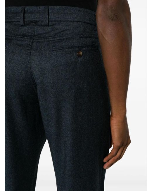 Canali Blue Drawstring-Waist Chinos for men