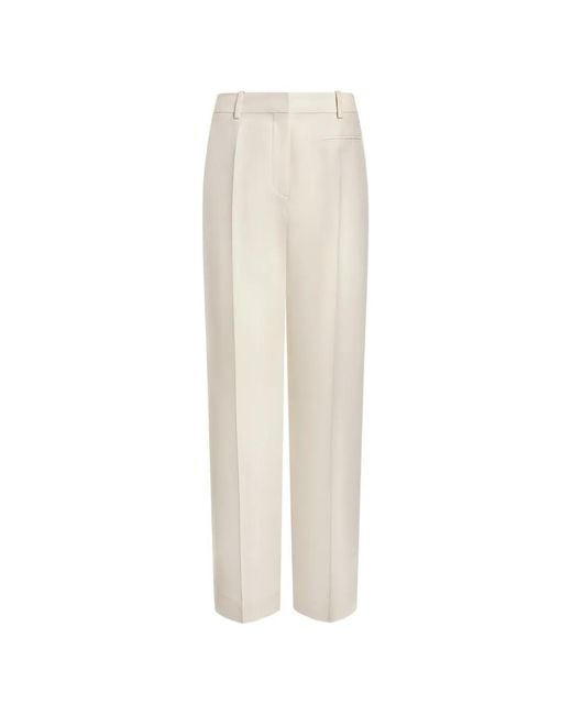 12 STOREEZ White Plaza Pressed-Crease Trousers