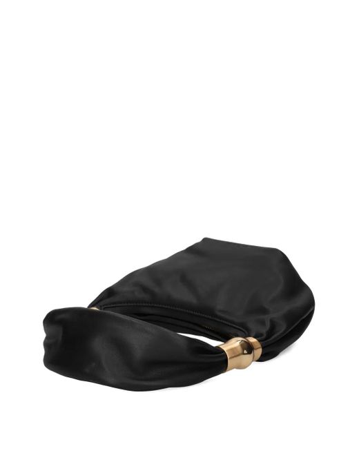 Cult Gaia Black Mealea Leather Shoulder Bag