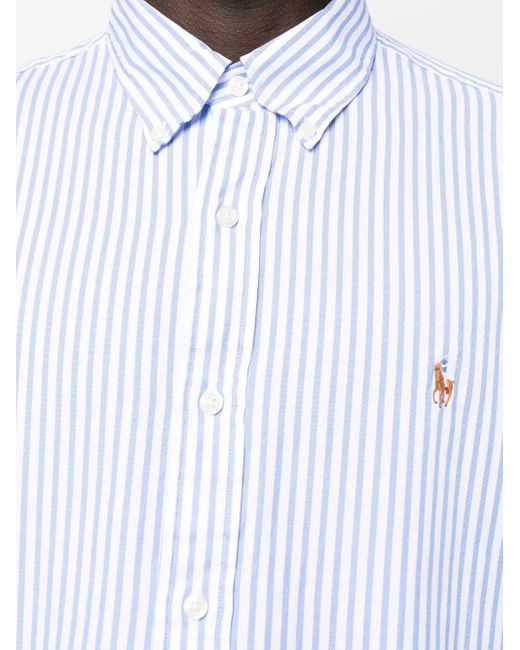 Polo Ralph Lauren Blue Striped Button-Up Shirt for men