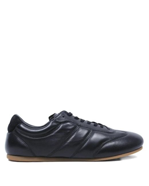Lemaire Blue Panelled Leather Sneakers for men