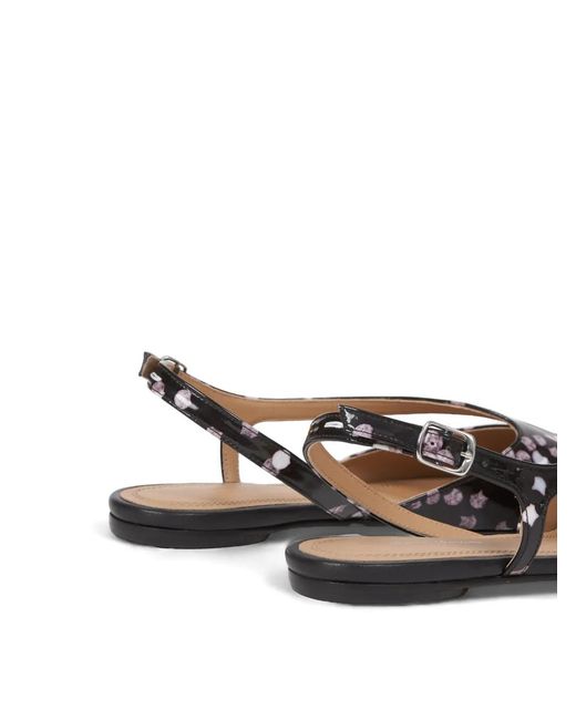 Maison Margiela White Confetti-Print Tabi-Toe Flat Sandals