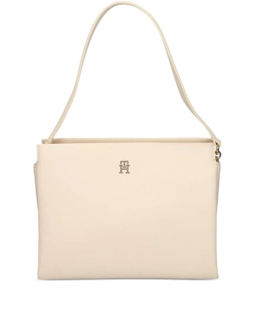 Tommy Hilfiger Natural Strukturierter Shopper