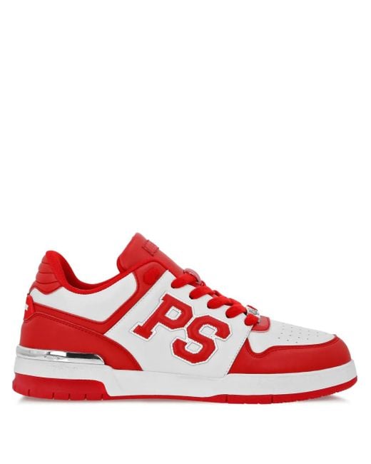 Philipp Plein Women's Red Logo-Appliqué Sneakers