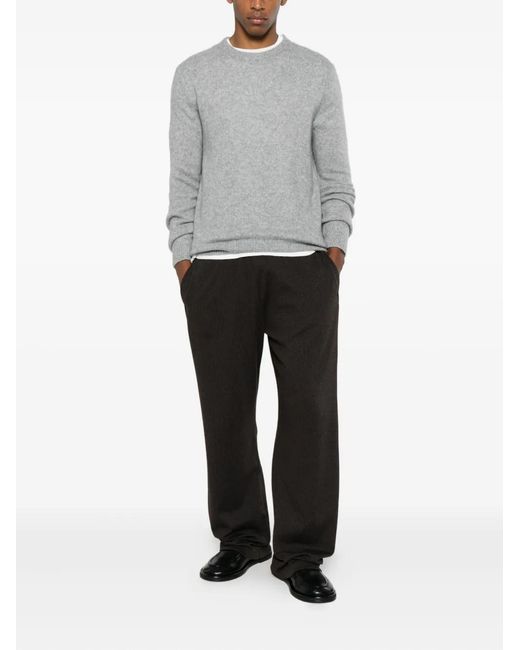 Lisa Yang Gray Baxter Crew-Neck Sweater for men