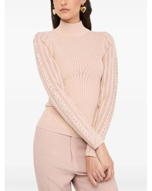 Liu Jo White High-Neck Sweater