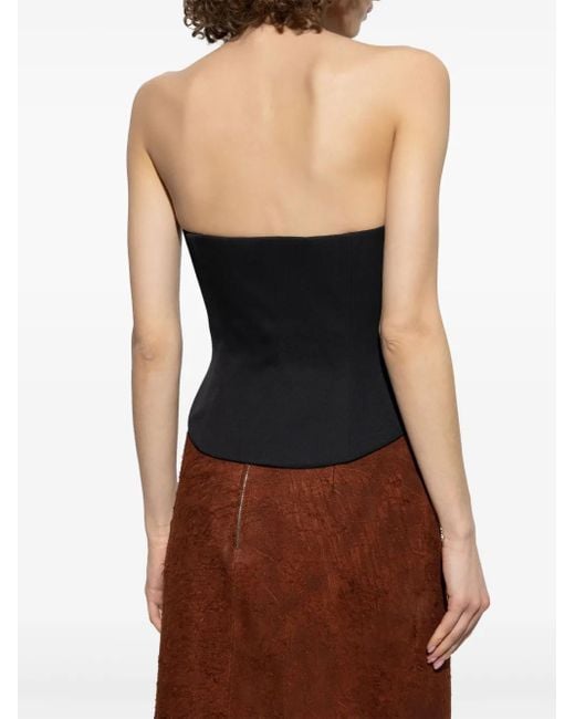 Alexander McQueen Black Top Aus Wolle