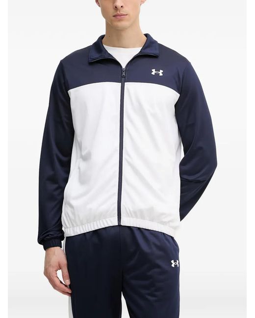 Under Armour Blue Ua Rival Colour-Block Logo-Print Tracksuit for men