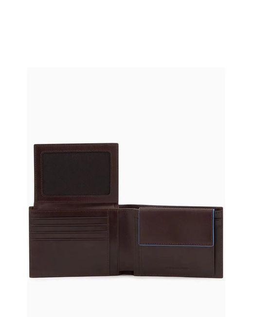Piquadro Brown Logo-Lettering Wallet