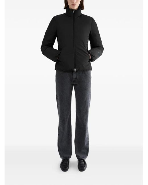 Jil Sander Black Logo-Print Down Jacket