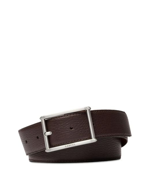 Lancel Brown Adjustable Leather Belt for men