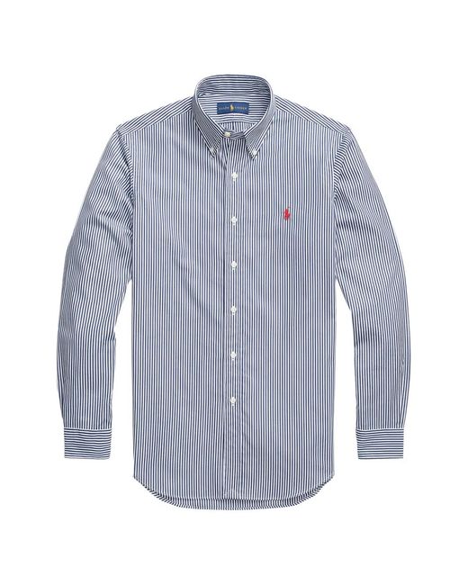 Polo Ralph Lauren Blue Polo Pony Striped Shirt for men