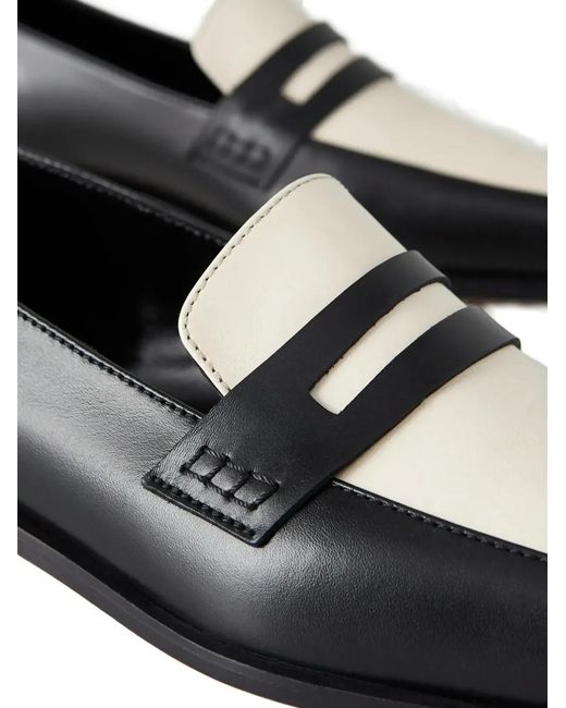 Manolo Blahnik White Square-Toe Loafers