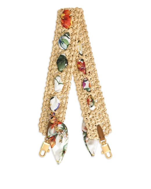 Dolce & Gabbana Metallic Scarf-Detailed Bag Strap