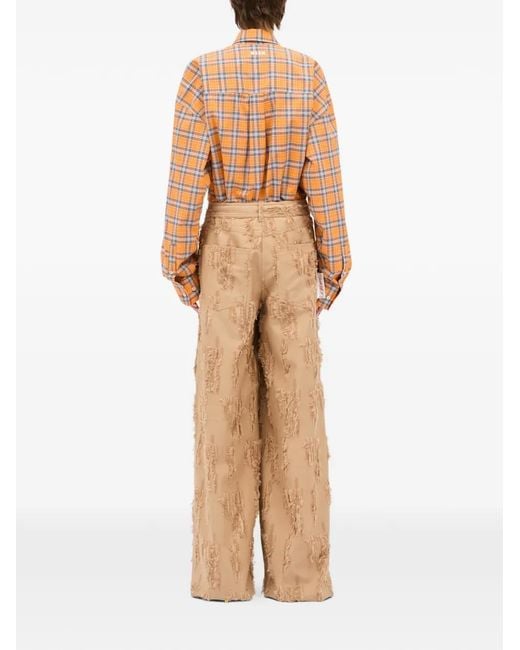 MSGM Gerafelde Broek in het Natural
