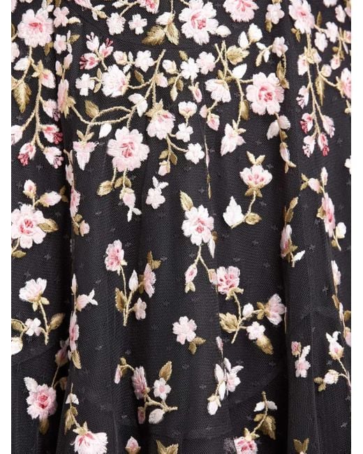 Needle & Thread Sylvia Maxi-Jurk Met Bloemenprint in het Black