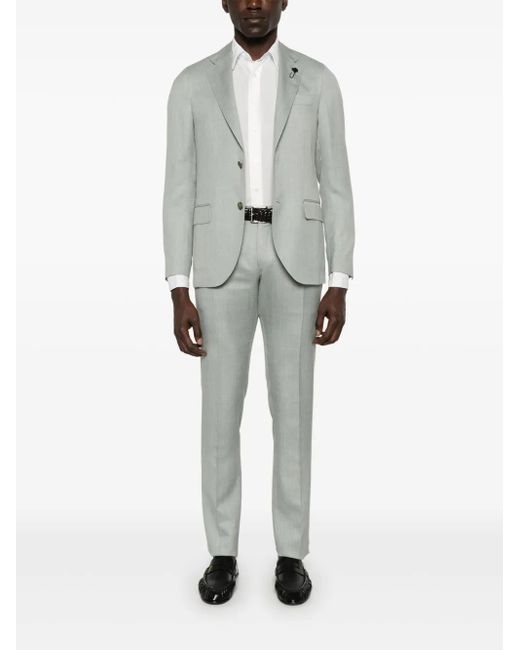 Lardini White Pointed-Collar Shirt for men