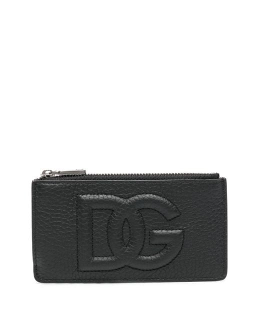 Porte-cartes à logo embossé Dolce & Gabbana pour homme en coloris Black